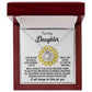To My Daughter-Be Like A Sunflower Dazzling Love Knot Necklace
