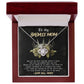 Mom-Straighten My Crown Dazzling Love Knot Necklace