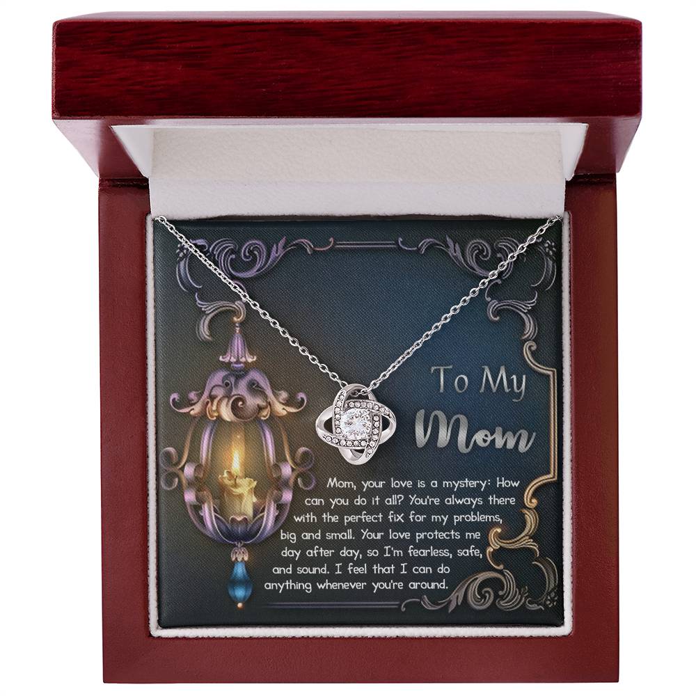 Mom-Your Love Is Like a Mystery Dazzling Love Knot Necklace