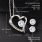 Daughter Graduation Gift Forever Love Heart Pendant Necklace and Earring Set