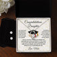 Daughter Graduation Gift Forever Love Heart Pendant Necklace and Earring Set