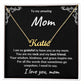 Gift for Mom Unspoken Words Custom Name Necklace