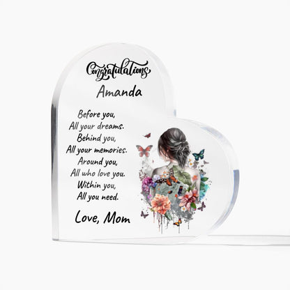 Daughter Graduation Congratulations Personalized Acrylic Plaque
