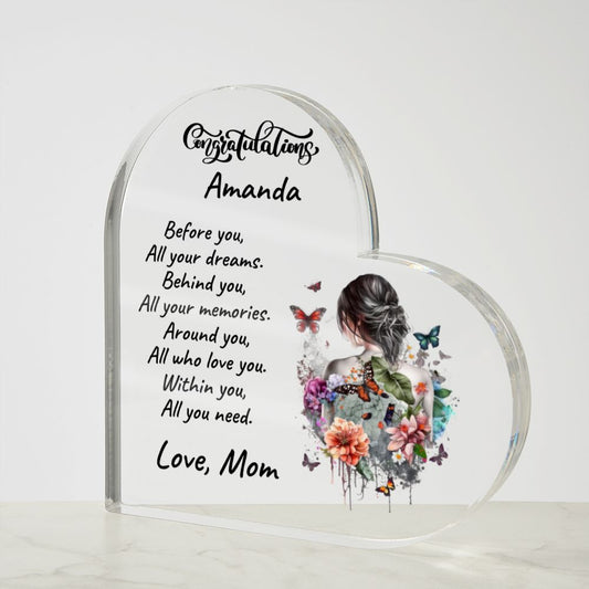 Daughter Graduation Congratulations Personalized Acrylic Plaque