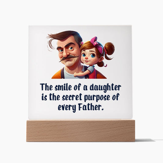 Gift for Dad The Smile of a Daughter is the Secret Purpose of Every Father Acrylic Plaque