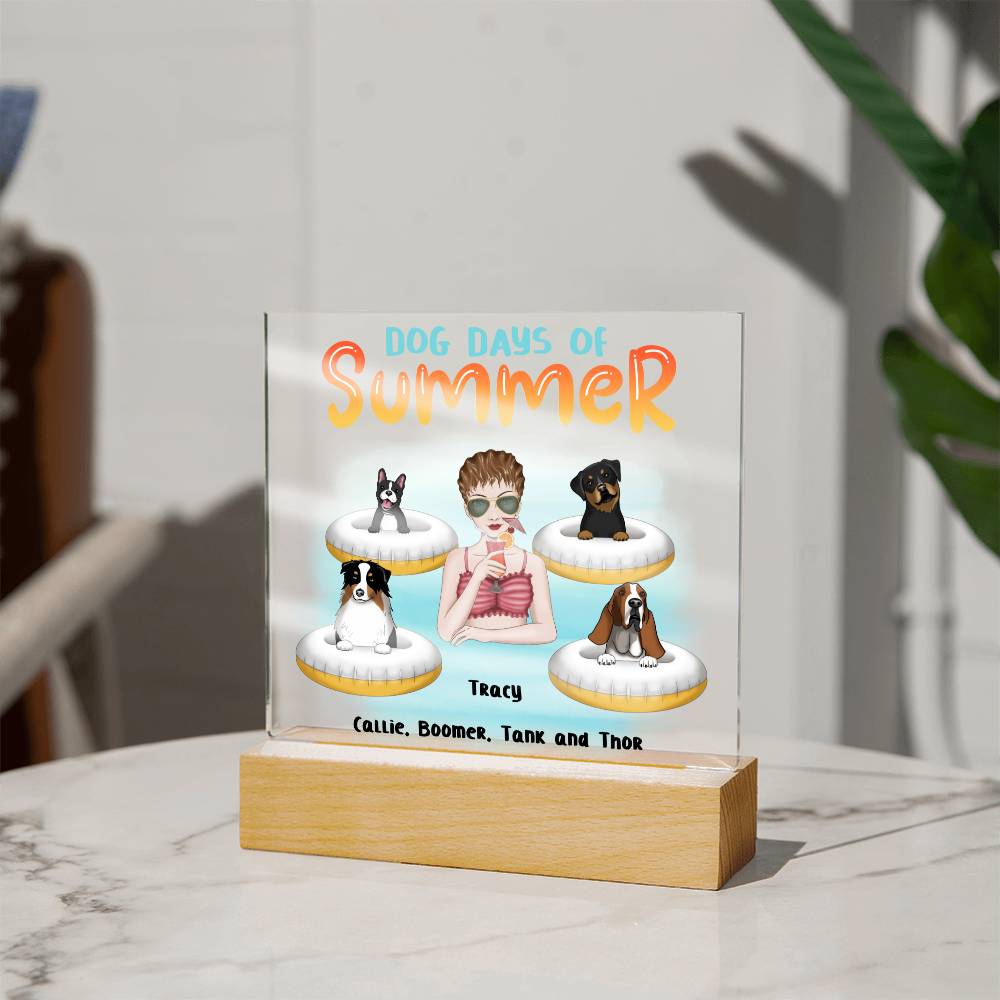 Personalized Dog Days of Summer Acrylic Plaque