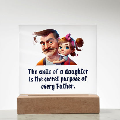 Gift for Dad The Smile of a Daughter is the Secret Purpose of Every Father Acrylic Plaque