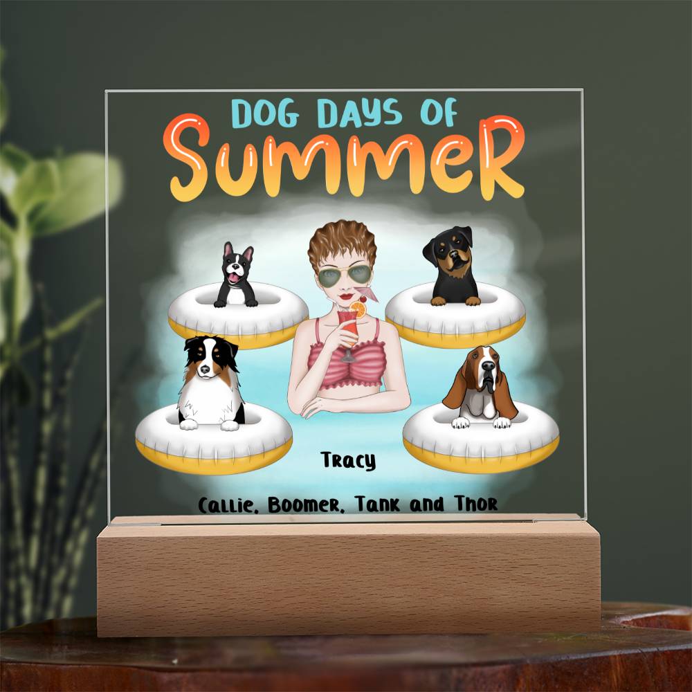 Personalized Dog Days of Summer Acrylic Plaque