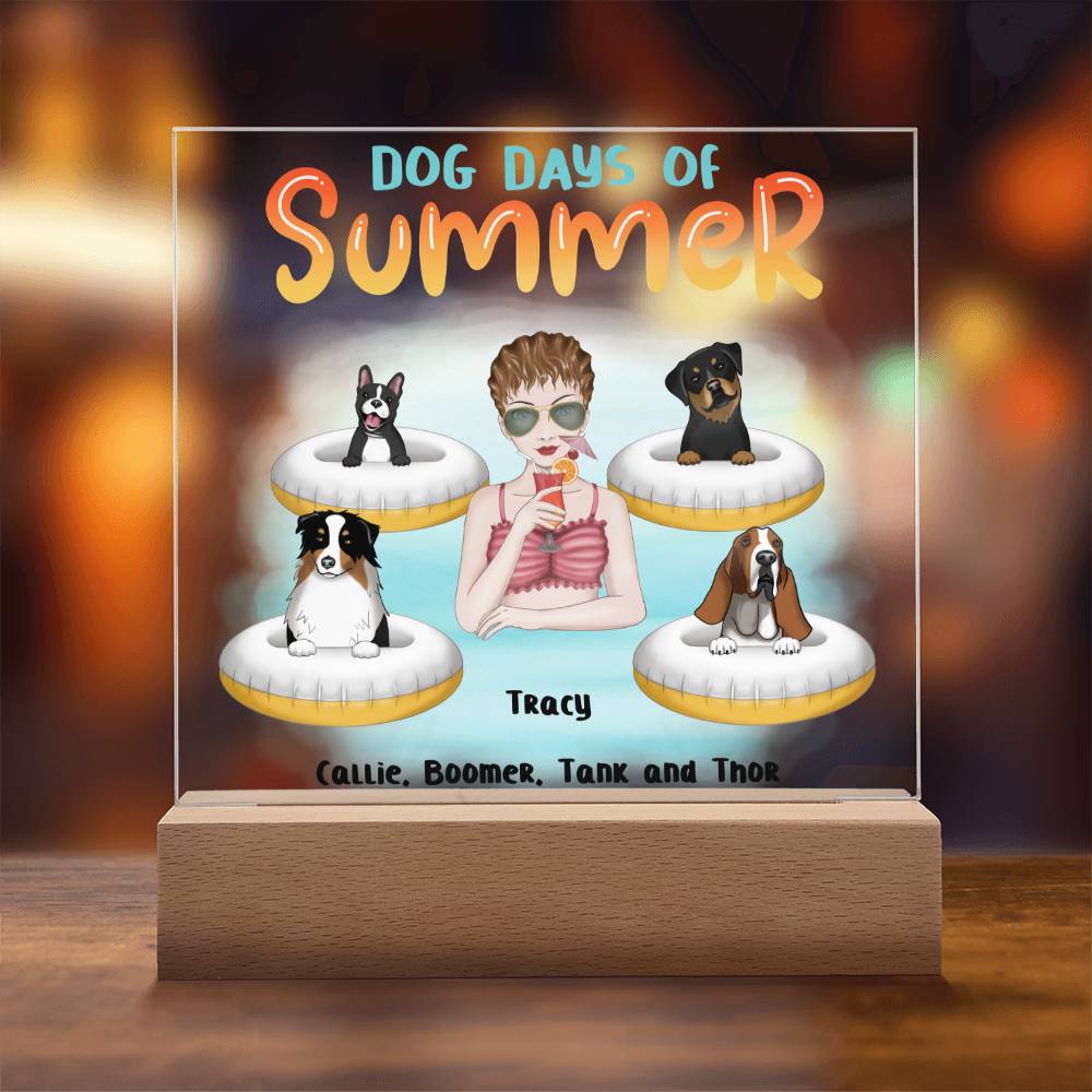 Personalized Dog Days of Summer Acrylic Plaque