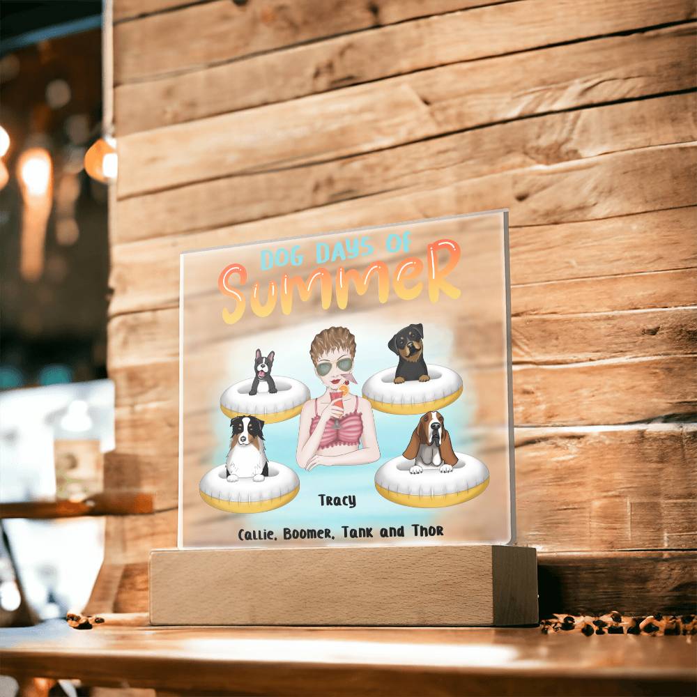 Personalized Dog Days of Summer Acrylic Plaque