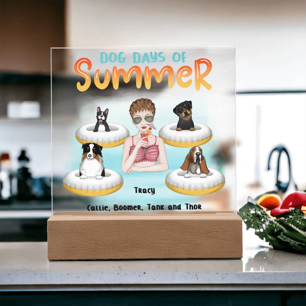 Personalized Dog Days of Summer Acrylic Plaque