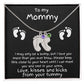 Expectant Mom Gift from the Bump Engraved Baby Feet Birthstone Charm Necklace