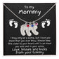 Expectant Mom Gift from the Bump Engraved Baby Feet Birthstone Charm Necklace
