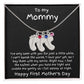 New Mom First Mother's Day Gift Engraved Baby Feet Birthstone Charm Necklace