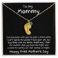 New Mom First Mother's Day Gift Engraved Baby Feet Birthstone Charm Necklace