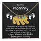 Expectant Mom Gift from the Bump Engraved Baby Feet Birthstone Charm Necklace