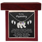 Expectant Mom Gift from the Bump Engraved Baby Feet Birthstone Charm Necklace