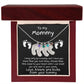 Expectant Mom Gift from the Bump Engraved Baby Feet Birthstone Charm Necklace