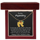 New Mom First Mother's Day Gift Engraved Baby Feet Birthstone Charm Necklace