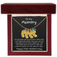 New Mom First Mother's Day Gift Engraved Baby Feet Birthstone Charm Necklace