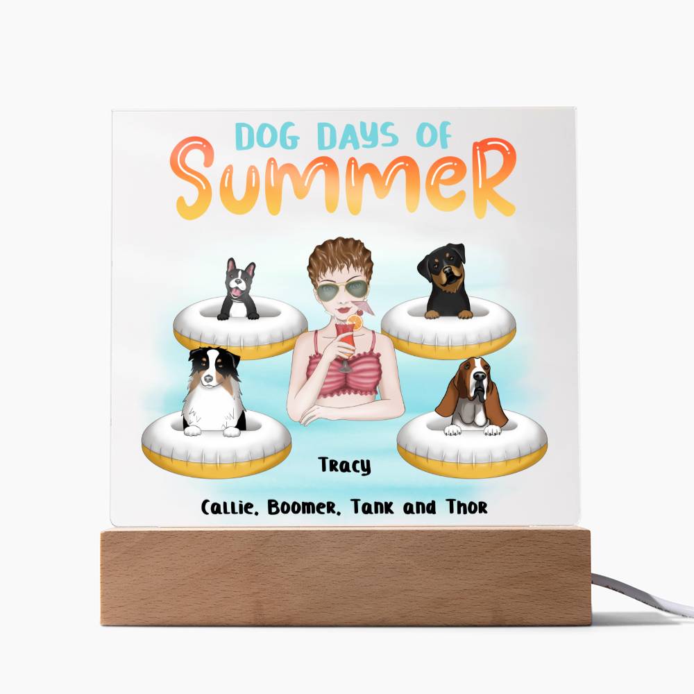 Personalized Dog Days of Summer Acrylic Plaque