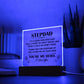 Gift for Stepdad Thank You for Steppig Up Acrylic Plaque