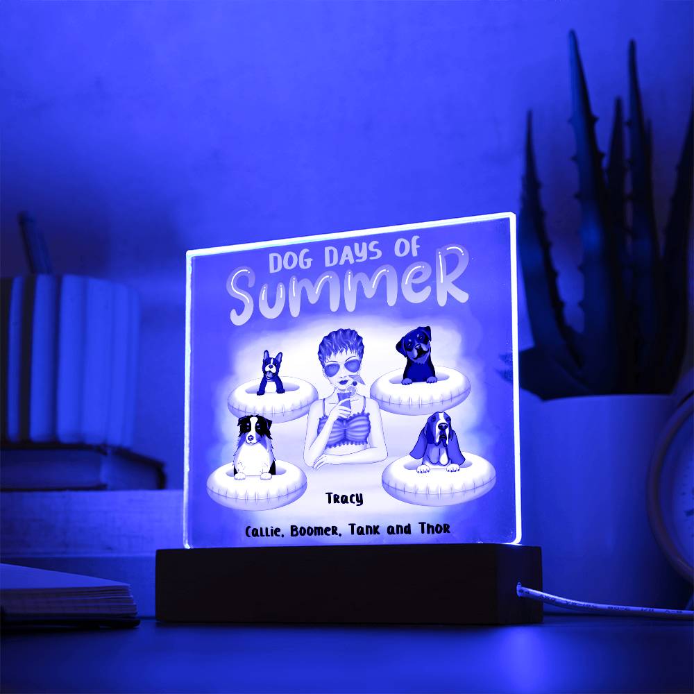 Personalized Dog Days of Summer Acrylic Plaque