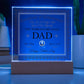 Gift For Dad Certificate of Achievement World's Greatest Dad Custom Acrylic Plaque