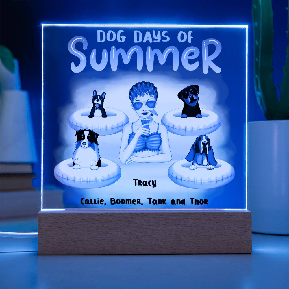 Personalized Dog Days of Summer Acrylic Plaque