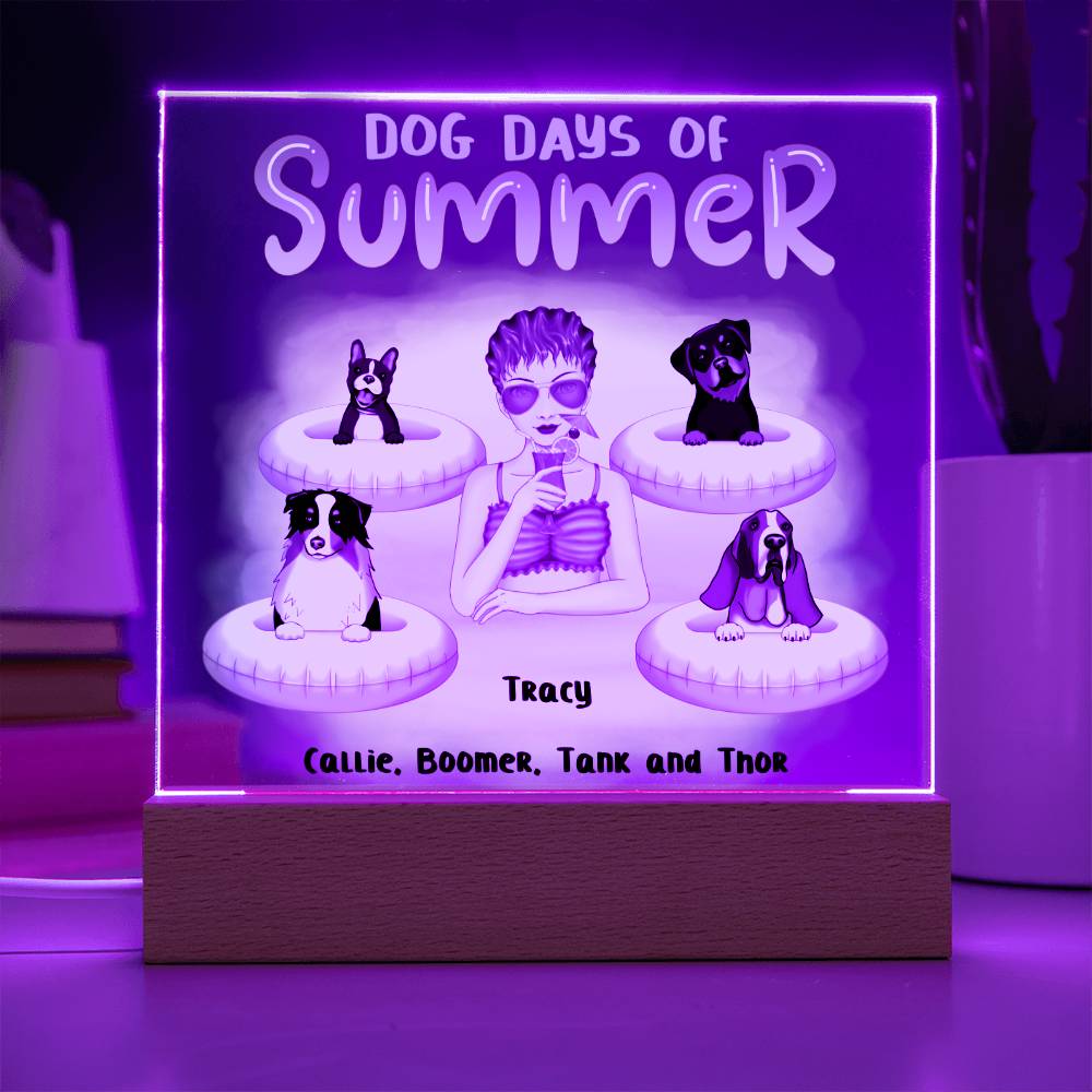 Personalized Dog Days of Summer Acrylic Plaque