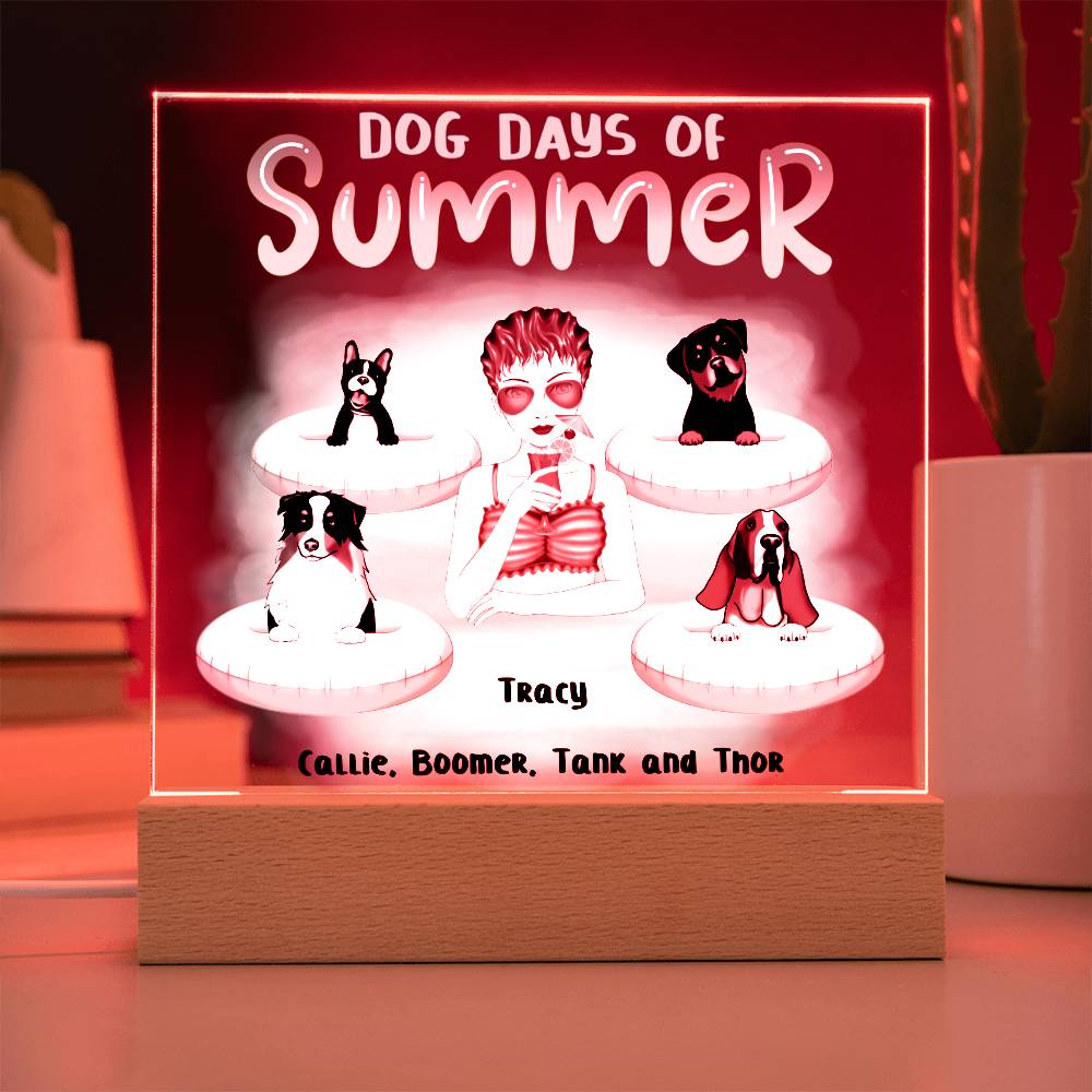 Personalized Dog Days of Summer Acrylic Plaque