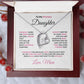 To My Precious Daughter Forever Love Heart Pendant Necklace with Message Card