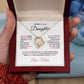 To My Precious Daughter Forever Love Heart Pendant Necklace with Message Card