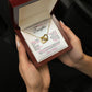 To My Precious Daughter Interlocking Hearts Pendant Necklace with Message Card