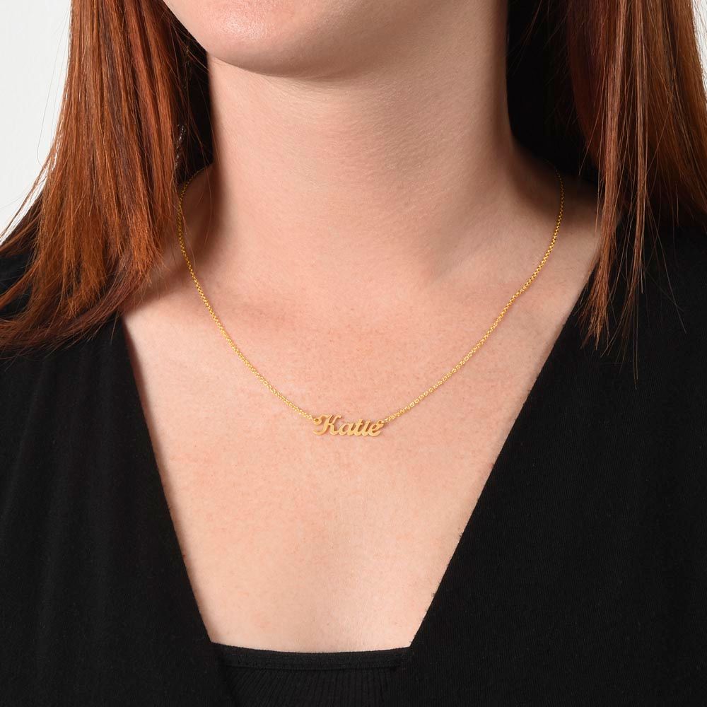 Happy Easter Personalized Name Necklace