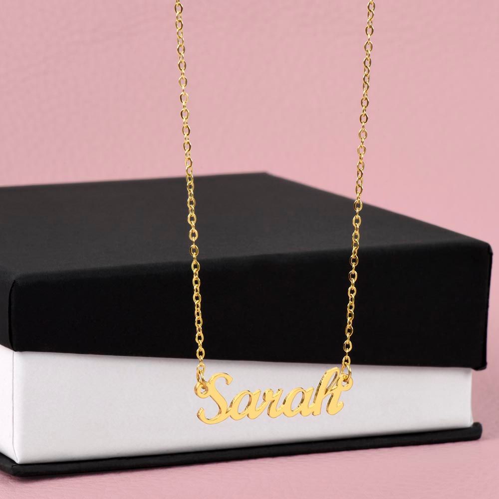 Happy Easter Personalized Name Necklace