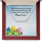 Happy Easter Personalized Name Necklace