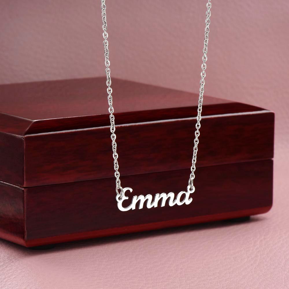 Happy Easter Personalized Name Necklace