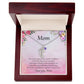 Gift for Mother Custom Baby Feet Birthstone Engraved Necklace