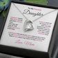 To My Precious Daughter Forever Love Heart Pendant Necklace with Message Card